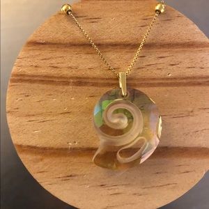 Alex and Ani adjustable crystal shell necklace